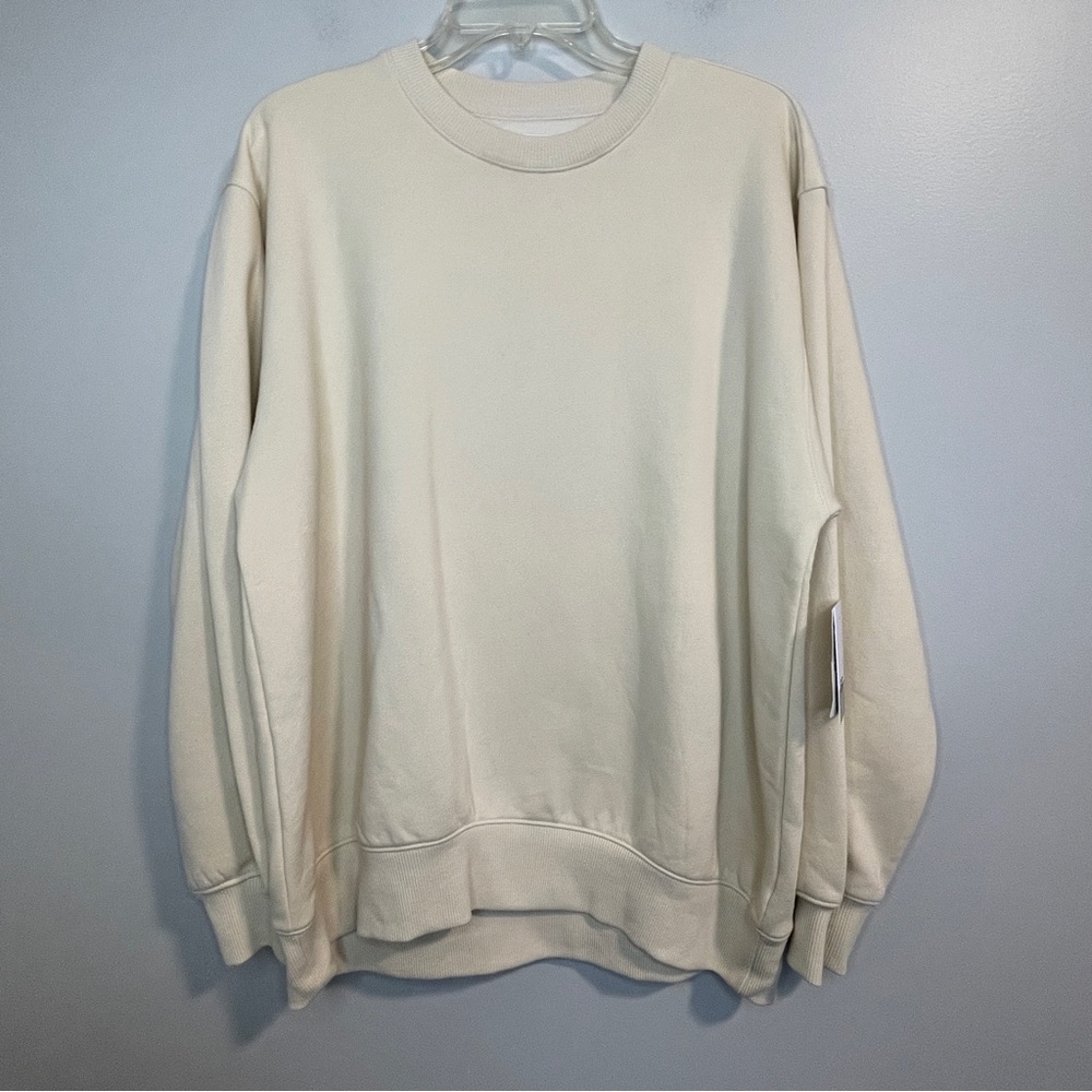 BP Nordstrom Crewneck Sweatshirt in Beige Angora M